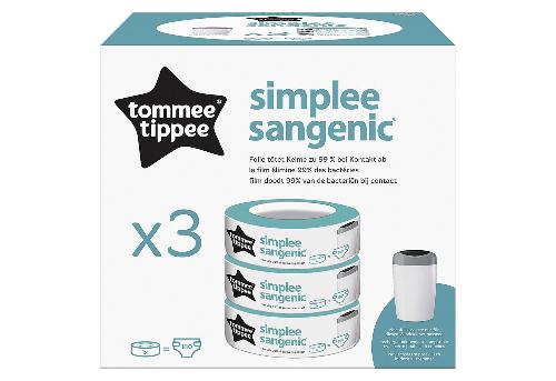 Tommee Tippee Nachfüllkassette für Simplee Sangenic Windeleimer 3er Set