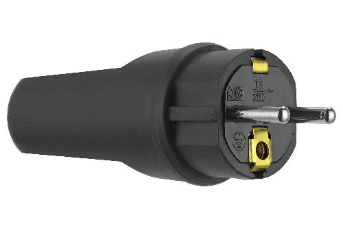 REV Ritter SchuKo-Stecker Vollgummi SK schwarz