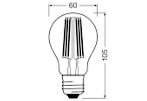 OSRAM LED Filament Birne ULTRA EFF. E27 7,2W 1.521lm 3.000K klar