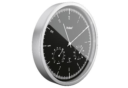 Mebus Funkwanduhr mit Thermo Hygrometer