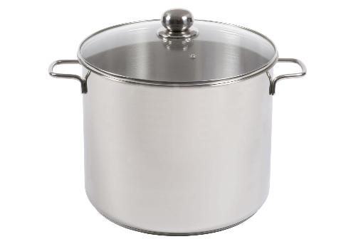 Karl Krüger Kochtopf Jumbo mit Glasdeckel 17 l Ø30cm Edelstahl