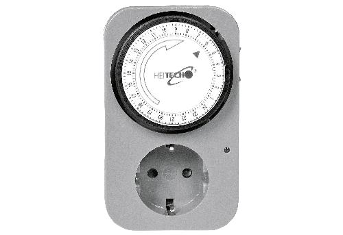 Heitech Tages-Zeitschaltuhr mit Kinderschutz mechanisch