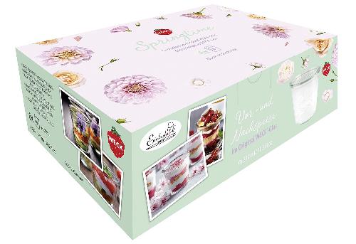 WECK Rundrand-Glas Sturzform mit Deckel 6er Karton"Frühlingserwachen