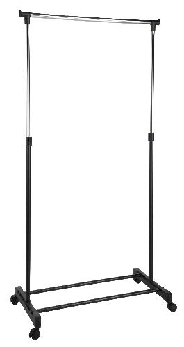 HI Garderobenständer 80x43x90-160cm mit 4 Rollen