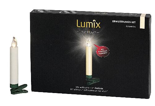 KRINNER Christbaumkerze kabellos Lumix Superlight 6er Erweiterung elfenbein