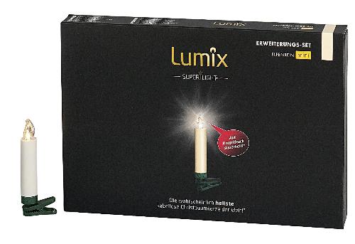 KRINNER Christbaumkerze kabellos Lumix Superlight mini 6er Erweiterung elfenbein