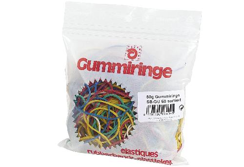 WIHEDÜ Gummiringe 50 g farbl.sortiert