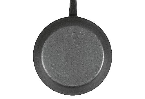 Turk Servierpfanne schmiedeeisern Ø24cm mit gebogenem Stiel und hohem Rand schwarz