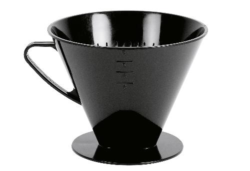 Wüllner & Kaiser Kaffeehandfilter 1x6 mit 2 Löchern schwarz