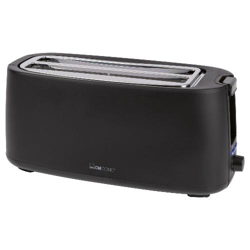 Clatronic TA 3802 Langschlitztoaster 4 Scheiben schwarz-matt