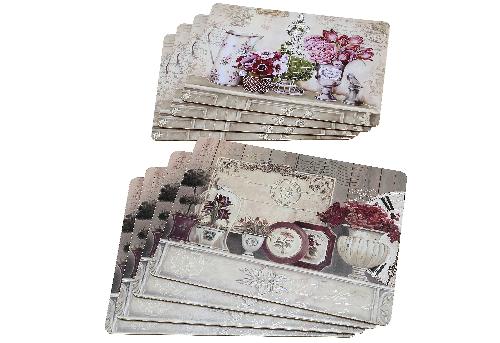 Boltze Tischset Blume 4 tlg. mit Korkunterseite 4tlg.