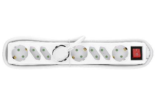 Heitech Tischsteckdose 8fach mit Schalter