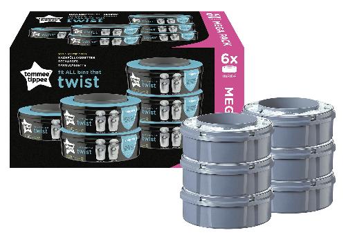 Tommee Tippee Nachfüllkassette Twis &Click + Sangenic Tec Windeleimer 6er Set