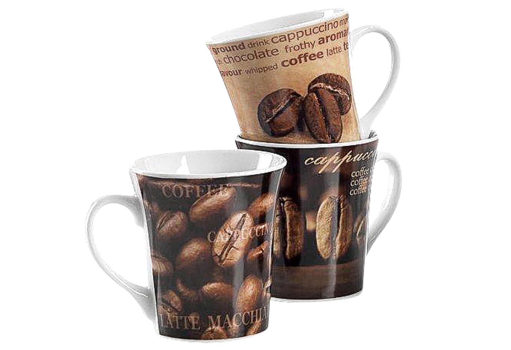 Ritzenhoff & Breker Kaffeebecher Rustica 3 farbig sortiert 312 ml 10,2cm 9,3cm