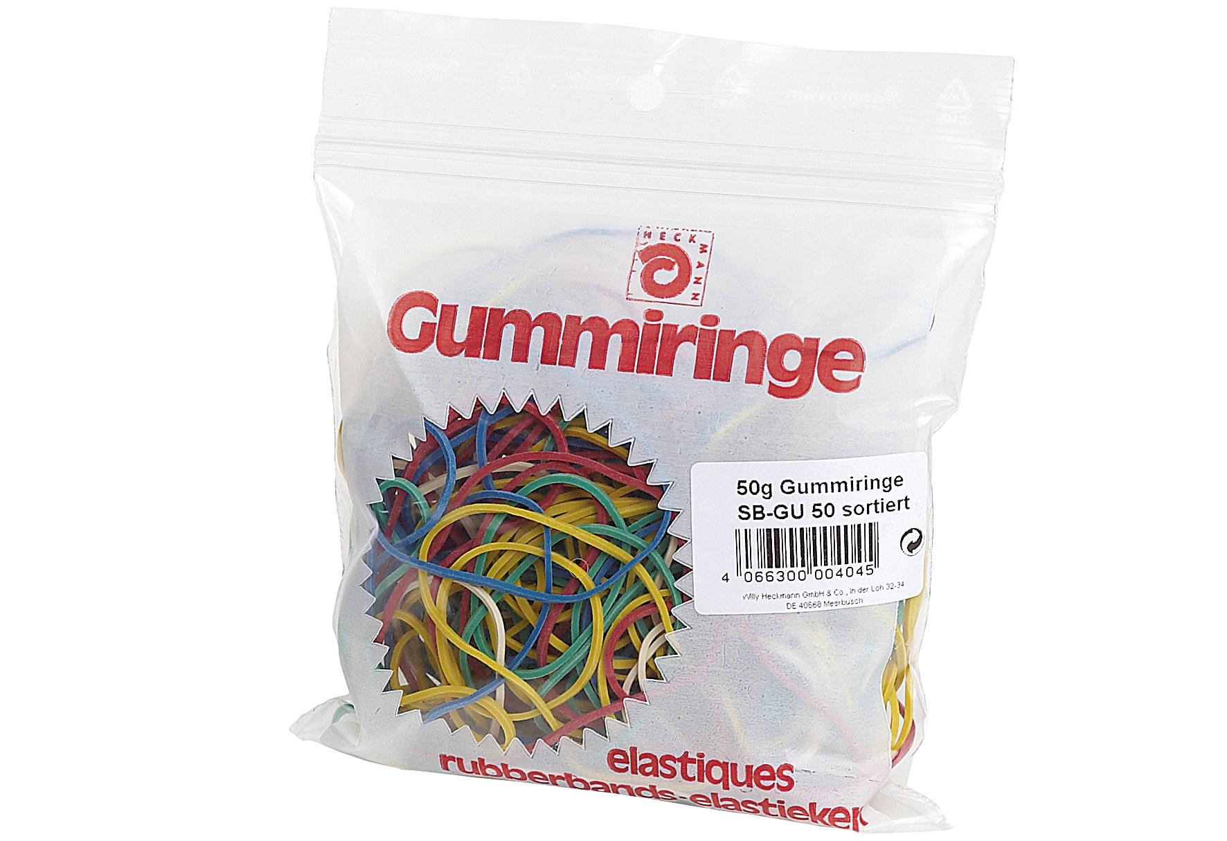 WIHEDÜ Gummiringe 50 g farbl.sortiert