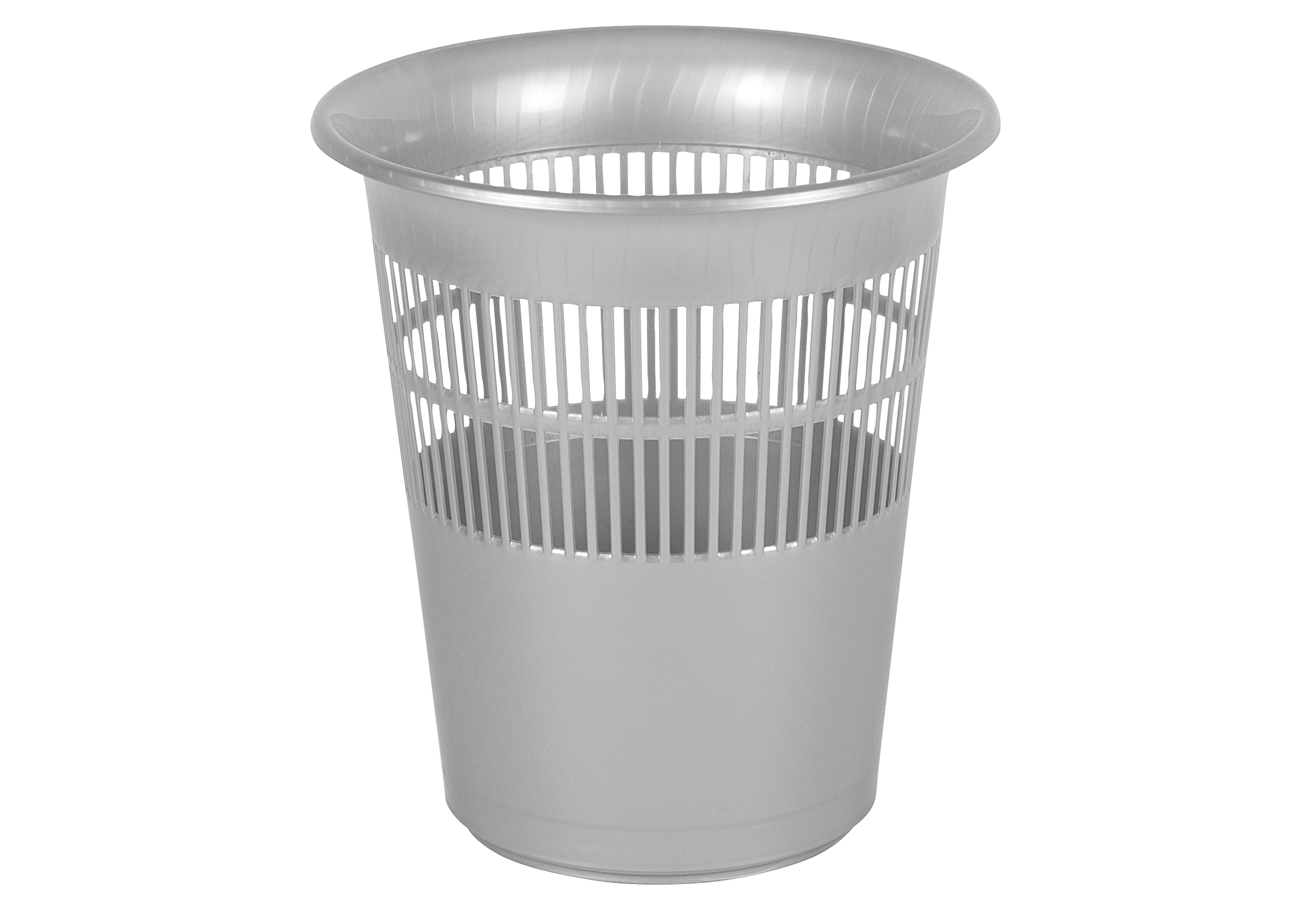 keeeper Papierkorb 31cm Ø29cm silber