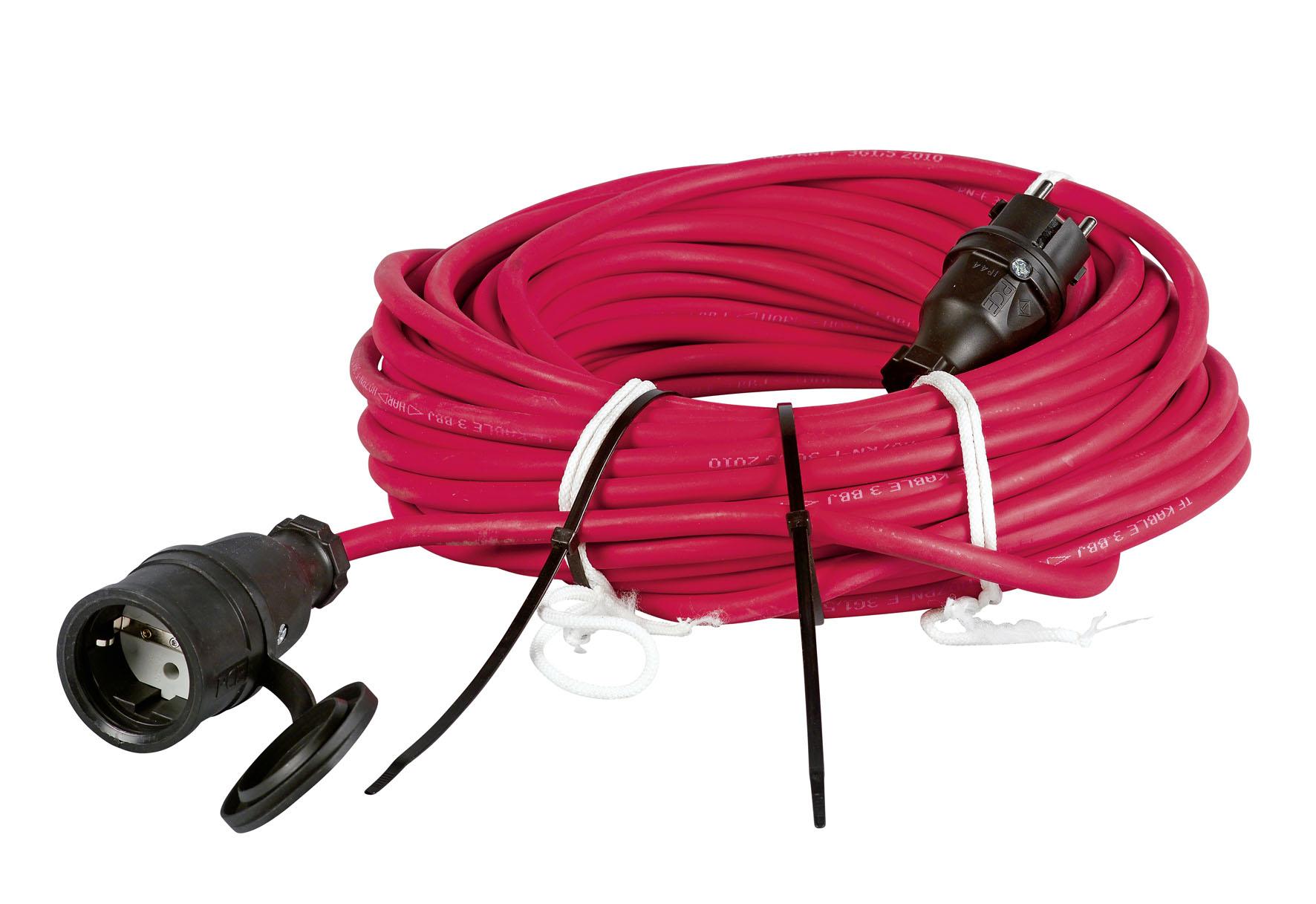 REV Ritter Verlängerungskabel Rasenmäher 25m rot