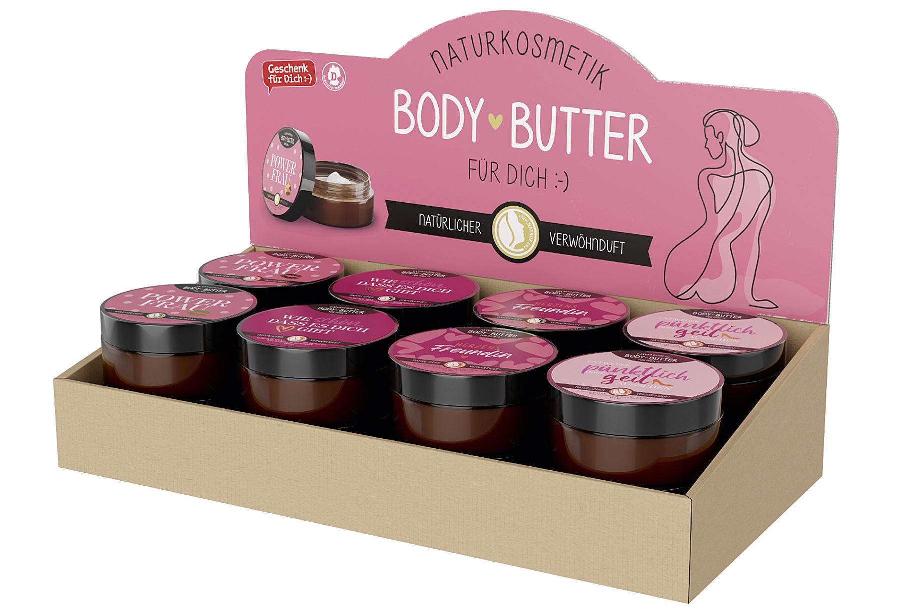 la vida Bodybutter "Geschenk für Dich - Mädels" 8er Display 4-fach sortiert