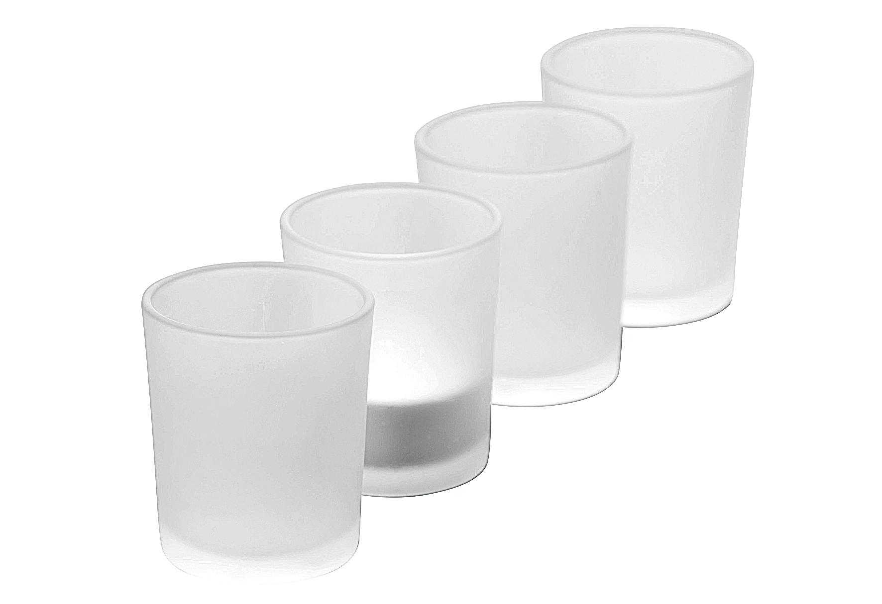 Sandra Rich Teelichthalter Promo Glas satiniert 6,5cm Ø5,2cm klar