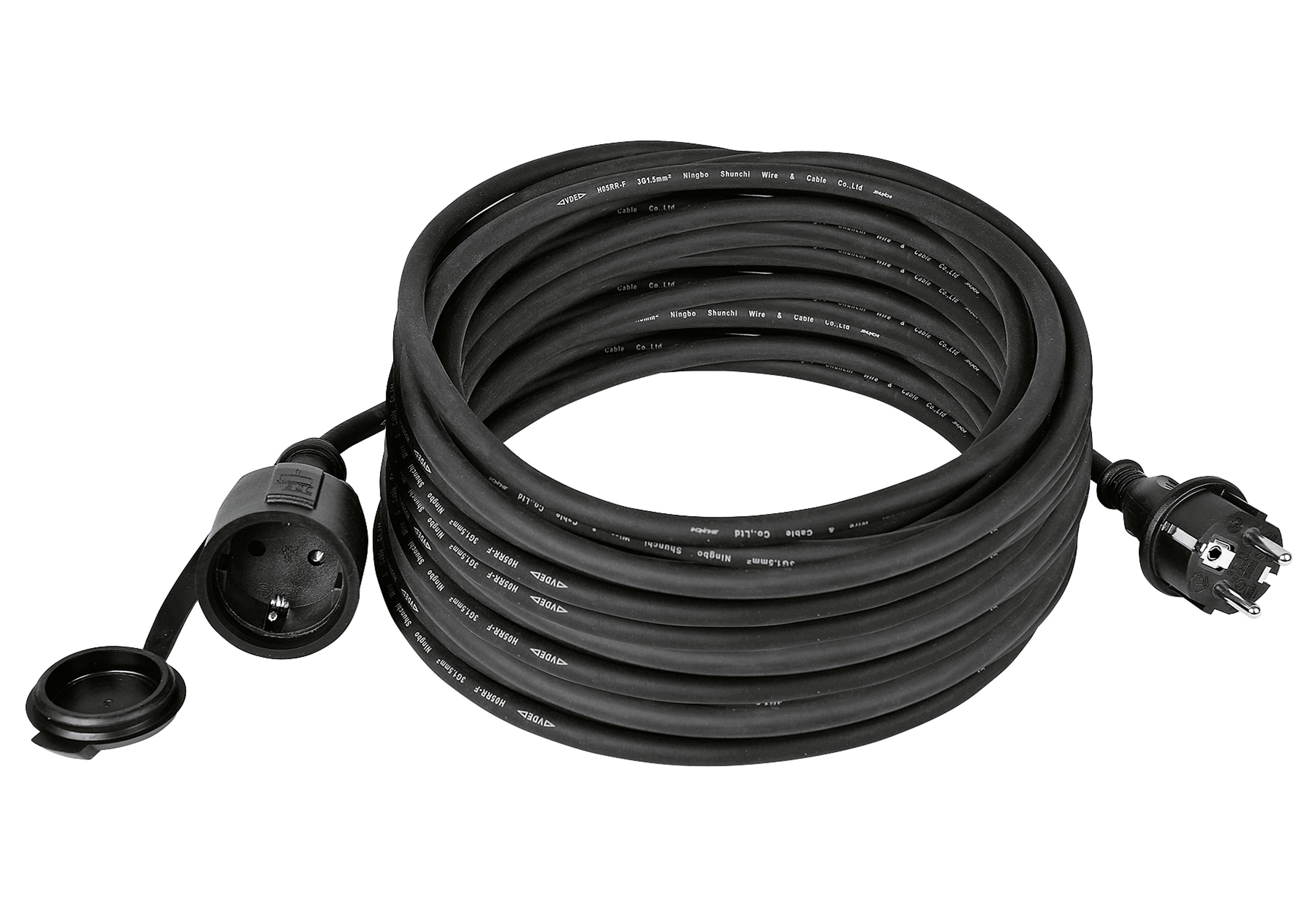 Heitech Verlängerung Gummi Außenbereich 25m