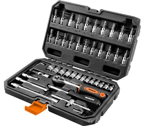 WOKIN Steckschlüsselsatz, 46-teilig, 1/4"