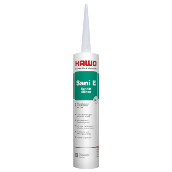 KAWO Sanitärsilikon E Elastischer 1-K Silikon-Dichtstoff Farbe weiß