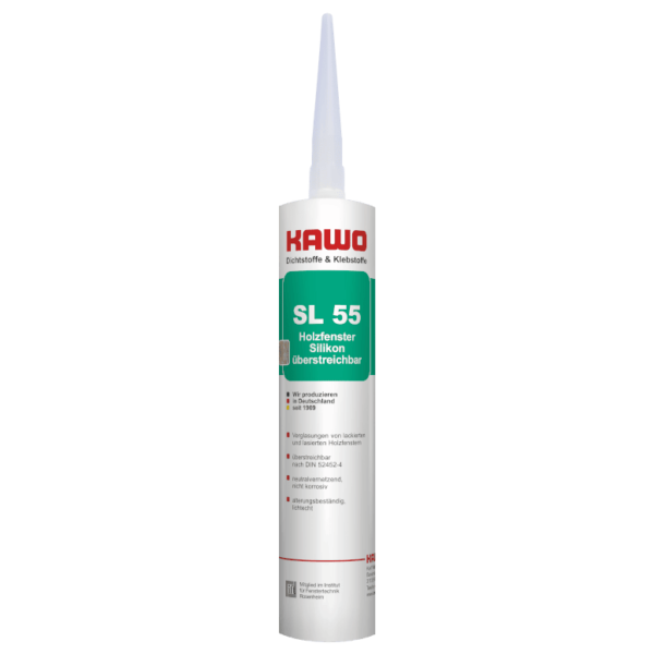 KAWO SL 55 Elastischer 1-K Silikon-Dichtstoff Farbe schneeweiß