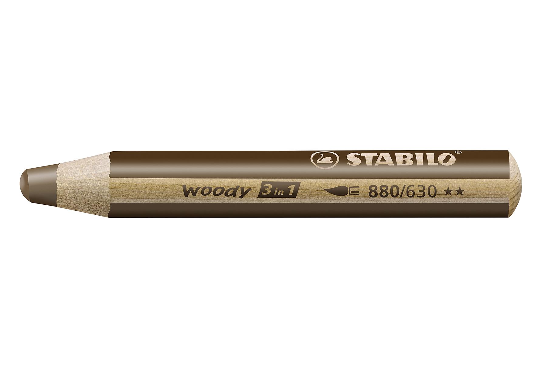 STABILO Buntstift "woody 3 in 1