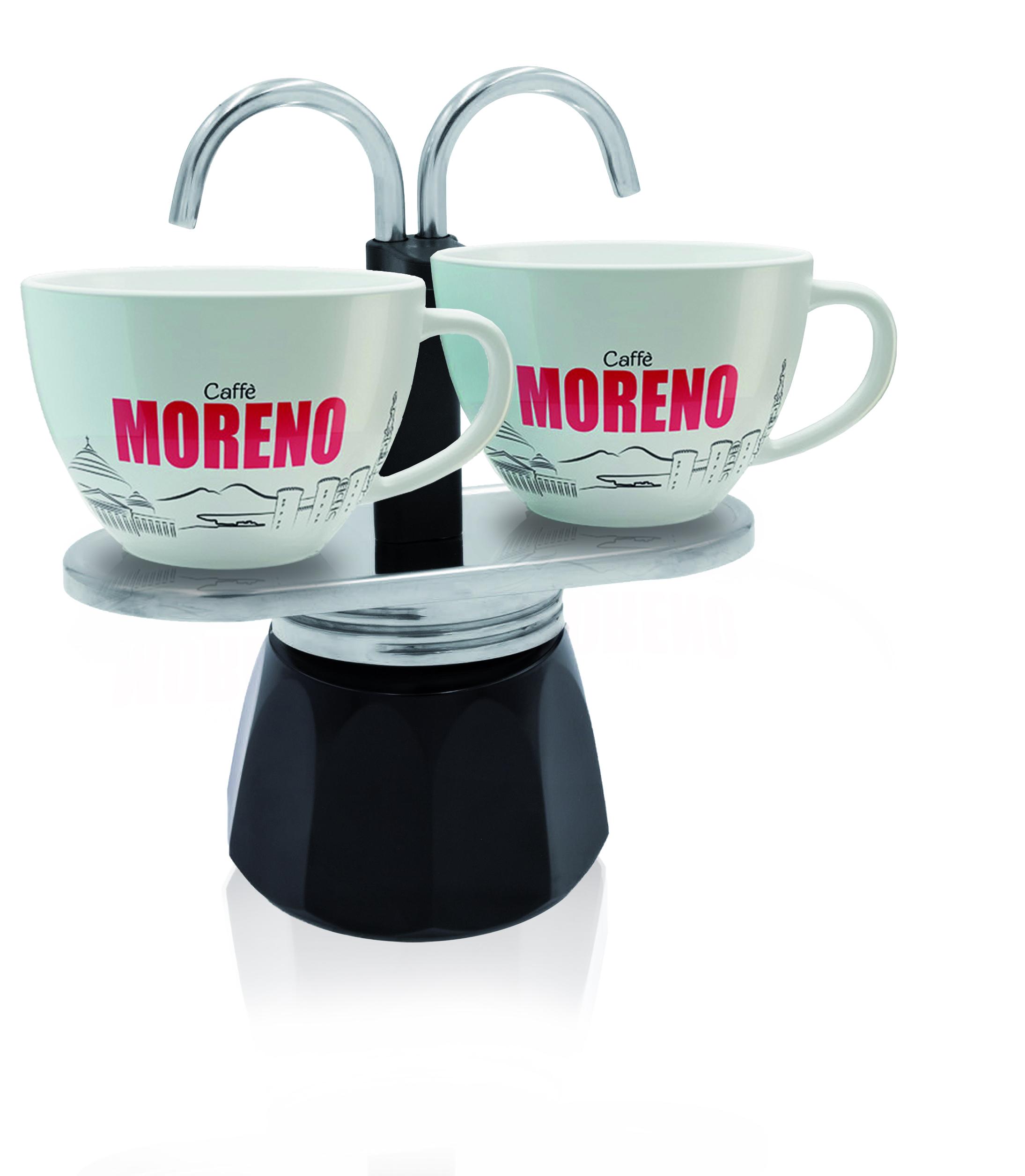 monkano Herdkocher Alu "Como" 2 Tassen mit Espressotasse Moreno