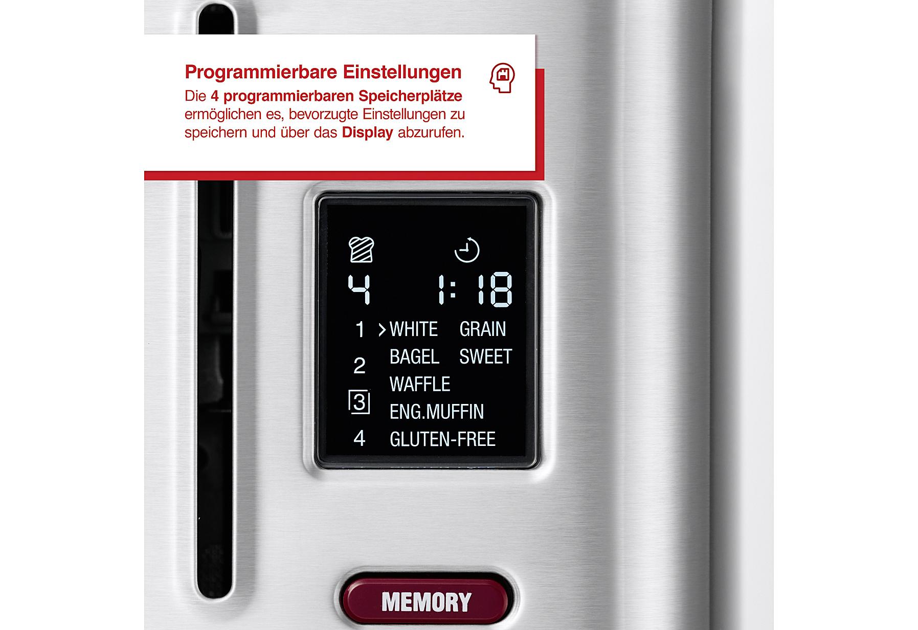 SOLIS Toaster Flex 2 Schlitze mit Brötchenaufsatz (Typ 8004)