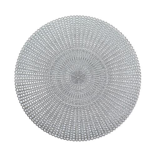Zeller Present Platzset 'Cut out' Kunststoff, rund, silber