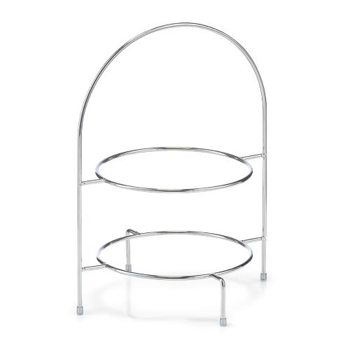 Zeller Present Etagere f. Teller, groß, Metall verchromt