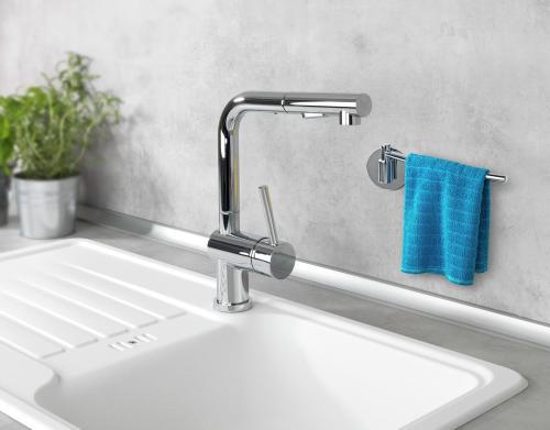WENKO Turbo-Loc® Edelstahl Spültuch-Halter