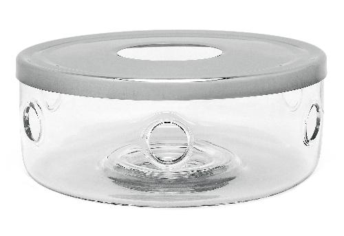 Bredemeijer Teewärmer Glas mit Edelstahlplatte