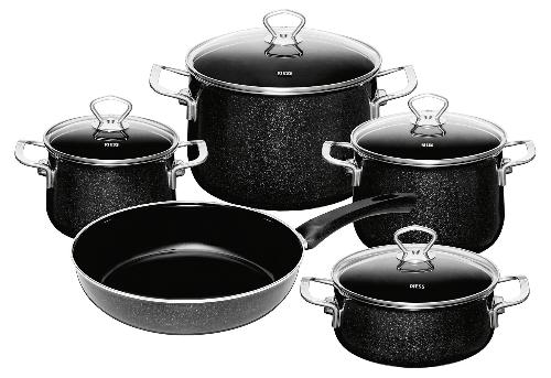 RIESS Topfset "Black Magic" 5-teilig