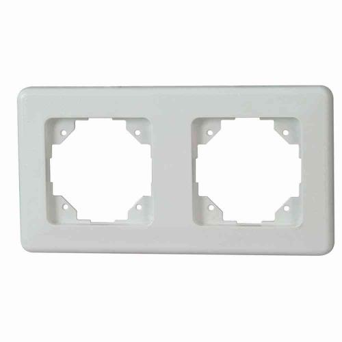 Kopp SB EUROPA Rahmen, 2f, arktisweiß, Kunststoff, Unterputzmontage, Thermoplast, 303213060