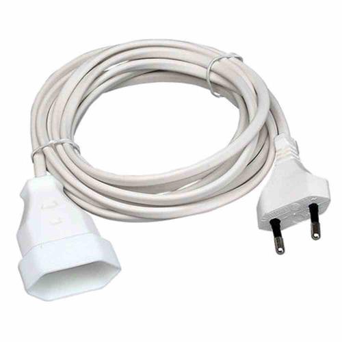 Kopp SB EURO-Verlängerung, 3m, 2x0,75qmm, 2,5A, weiß, IP20, Euro-Stecker (CEE 7/16), Euro-Kupplung (CEE 7/16), Polyvinylchlorid (PVC), 146201097