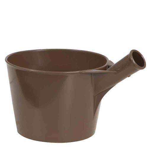 Lockweiler Jauche-Schöpfeimer 23cm aus Kunststoff mit Dülle braun, Kunststoff, mit Dülle