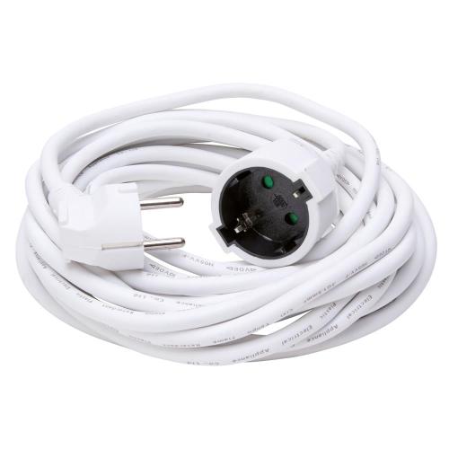 Kopp SB Netzanschlussleitung, 10m, 3x1,5qmm, 16A, weiß, IP20, Schutzkontaktstecker CEE 7/4 (Typ F), 3G1,5, Schutzkontakt-Stecker/Kupplung