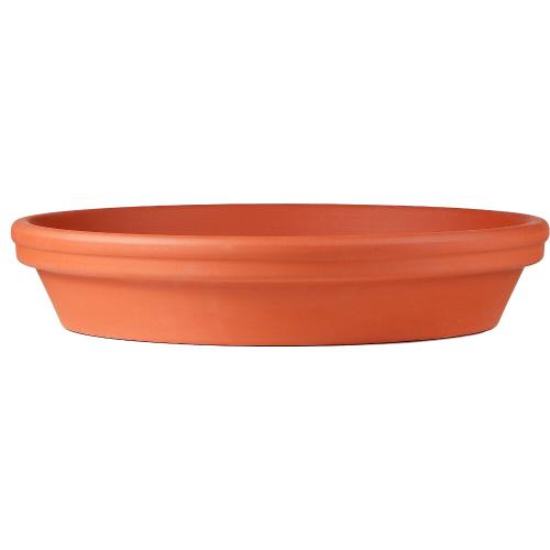 SPANG Pflanzuntersetzer Ton Ø 32,9 x 6,7 cm terracotta transparent glasiert