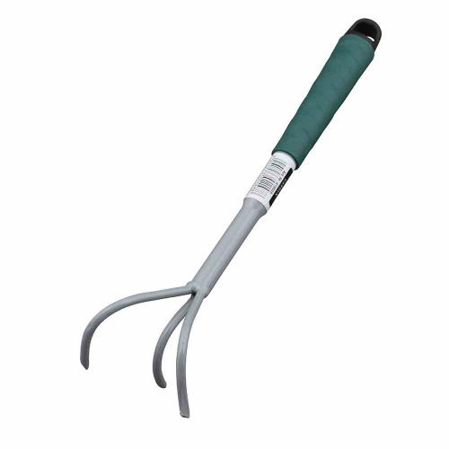 SIENA GARDEN Kleingrubber 3 Zinken Wechselstiel anthrazit, Griff grün