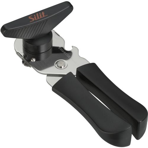 Silit Profi-Dosenöffner schwarz mit Kapselheber, Deckelzange und Vakuumöffner