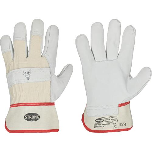 Feldtmann Handschuh STIERKOPF, Größe 12 natur, Rindvolleder