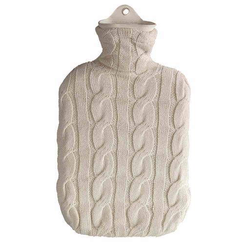 Sänger Wärmflasche 2,0 l natur Strickbezug aus Baumwolle