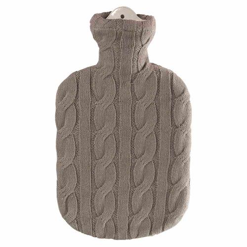 Sänger Wärmflasche 2,0 l Stein Strickbezug aus Baumwolle