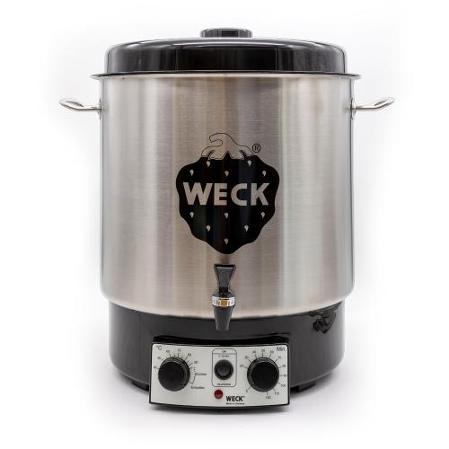 WECK Einkochautomat Edelstahl rostfrei 18/10 mit Hahn 1800 W, mit Einlegerost