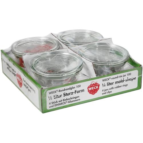 WECK Tray Sturzgläser eingeschweißt 4er Set