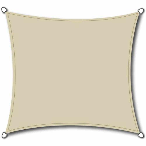 SIENA GARDEN Solino Sonnensegel ecru 180g/m² HDPE, quadratisch, 3,6x3,6x3,6x3,6m