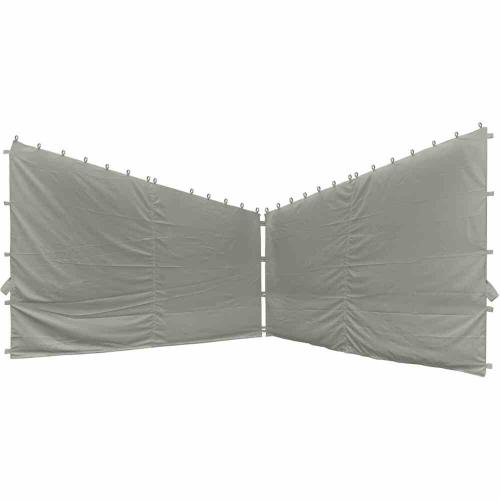 SIENA GARDEN Seitenteile zu Pavillon Berlino 4x4 m, grau, 2er Set Bezug aus Polyester, 160g/m² in hellgrau, 2 Stück