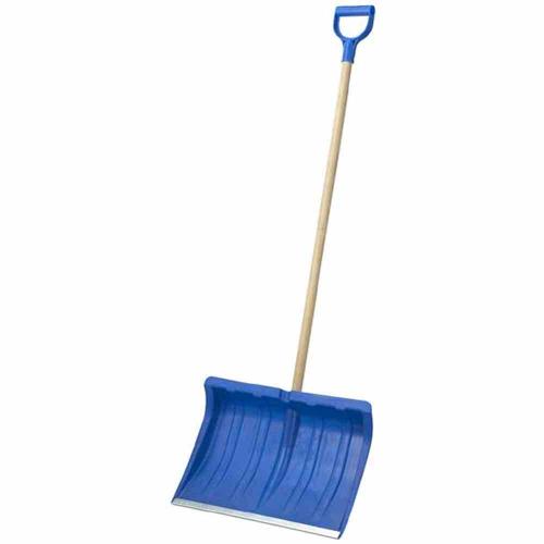 Turk Kunstoff-Schneeschieber 40 cm blau, D-Griff, verzinkte Kante